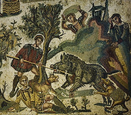 Little Hunt mosaic from the Villa Romana