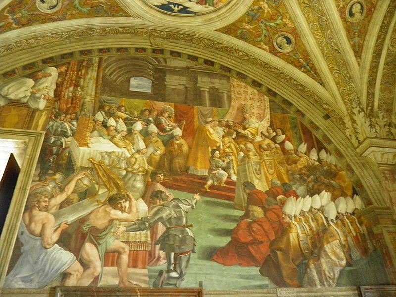 File:Musées du Vatican - Chambre de l'Incendie du Borgo - Le Couronnement de Charlemagne.jpg