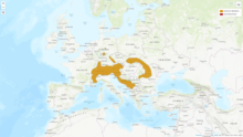 Aire de répartition de l'espèce