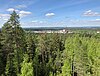 The town centre of Mänttä viewed from Mäntänvuori