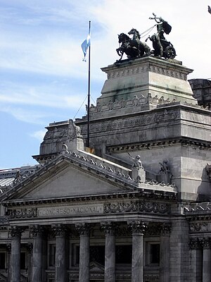 Quadriga atop the Argentine National Congress, Buenos Aires National Congress.JPG