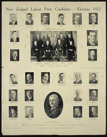 Labour Party candidates in the 1922 election New Zealand Labour Party election candidates, 1922.jpg