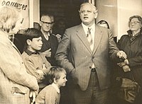 Kirk campaigning in Levin Norman Kirk Levin 1972.jpg