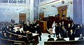 Oil painting of the Greek Parliament, at the end of the 19th century, by N. Orlof.jpg
