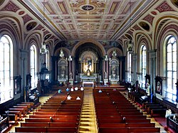 The church nave as viewed from the loft. Old Saint Mary's Church (Cincinnati, Ohio) - nave, view from the organ loft.jpg
