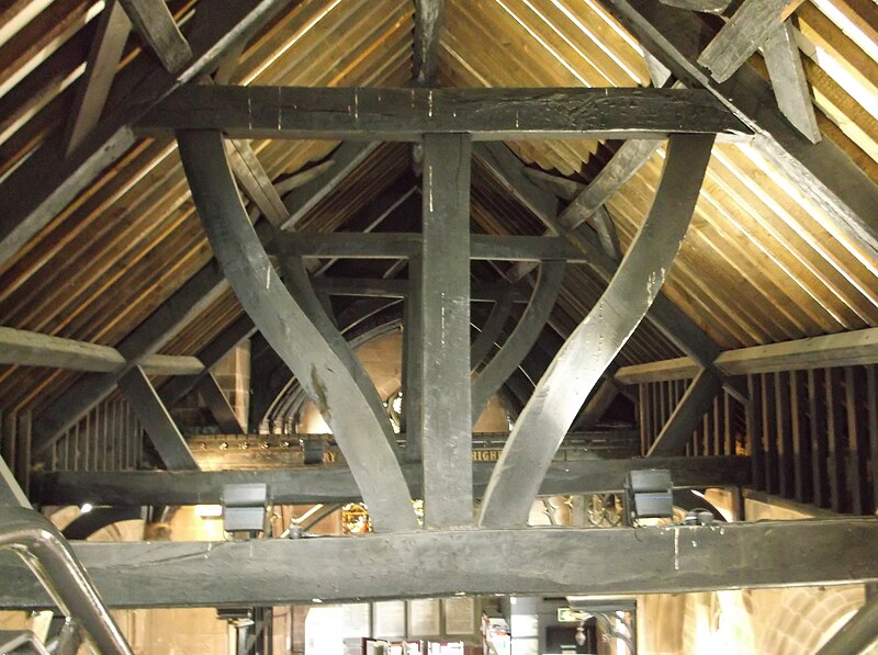 File:Original timber roof in St Michael's Church, Chester (2).JPG