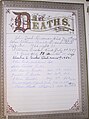 Oscar Arthur Moritz Lindauer (1815-1866) death recorded in the Lindauer - Ensko family bible.jpg