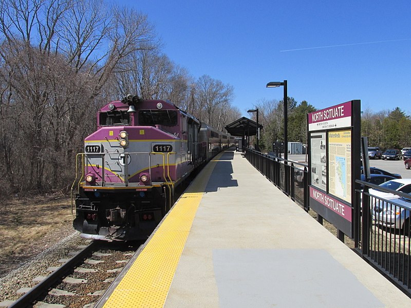 File:Outbound train entering North Scituate MBTA station, North Scituate MA.jpg