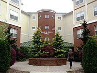 John H. Owen Hall, opened in 2002, was the first private apartment-style residence hall on campus. Owens Hall.JPG