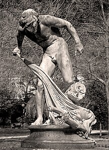Pêcheur ramenant dans ses filets la tête d’Orphée (1882), marbre, Paris, jardin du Ranelagh.