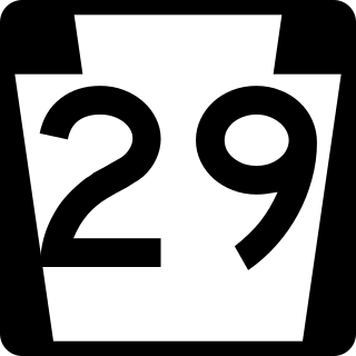 <span class="mw-page-title-main">Pennsylvania Route 29</span> State highway in Pennsylvania, US