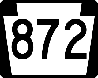 <span class="mw-page-title-main">Pennsylvania Route 872</span> State highway in Pennsylvania, US