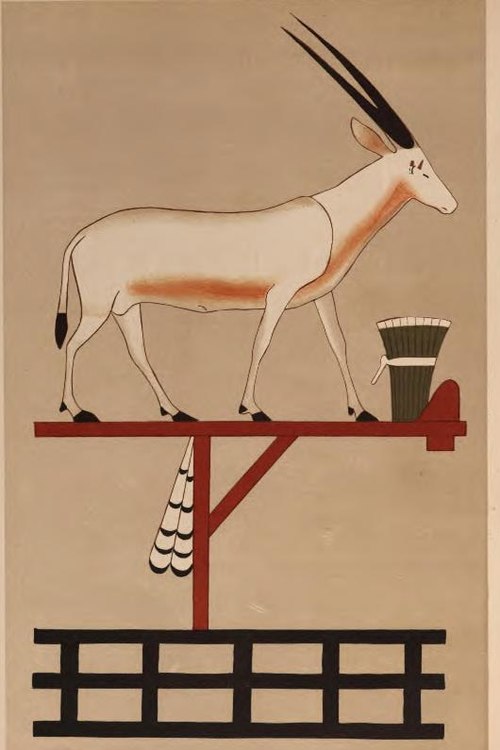 The symbol of the Oryx nome, from the tomb of Khnumhotep II at Beni Hasan