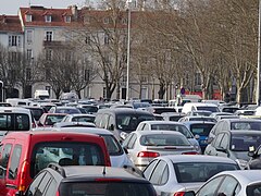 Place de Verdun is occupied by a huge free car park