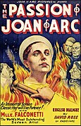 Affiche en anglais de La Passion de Jeanne d'Arc (1928)