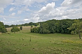 Les plaines agricoles vallonnées typique de la vallée de la Dordogne.
