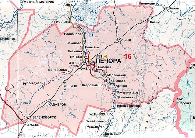 Река печора на карте. Город Печора Республика Коми на карте. Печора на карте Республики Коми. Карта Печорского района Республики Коми.