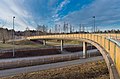 Pedestrian bridge across Päiväkummuntie in Päiväkumpu, Vantaa, Finland, 2021 April.jpg