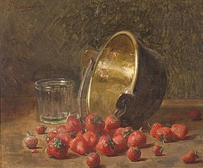 Still life with strawberries