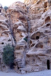 Nabataean stairway in Beida ("Little Petra"), Jordan