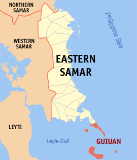 Guiuan na Samar Oriental Coordenadas : 11°2'N, 125°44'E