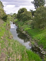 Piner Creek before its confluence with Santa Rosa Creek, on the Santa Rosa Plain