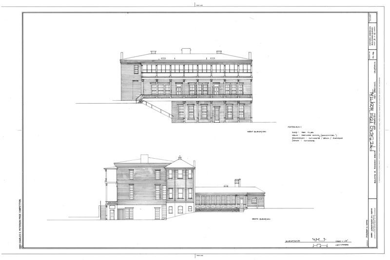 File:Presidio of San Francisco, Old Station Hospital, Funston Avenue and Lincoln Boulevard, San Francisco, San Francisco HABS CAL,38-SANFRA,8E- (sheet 5 of 10).tif