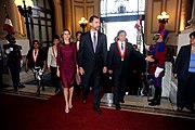 The Prince and Princess of Asturias arrive at the Congress of the Republic of Peru (23 November 2010)