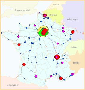 The network's main passenger stations