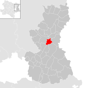Lage der Gemeinde Prottes im Bezirk Gänserndorf (anklickbare Karte)