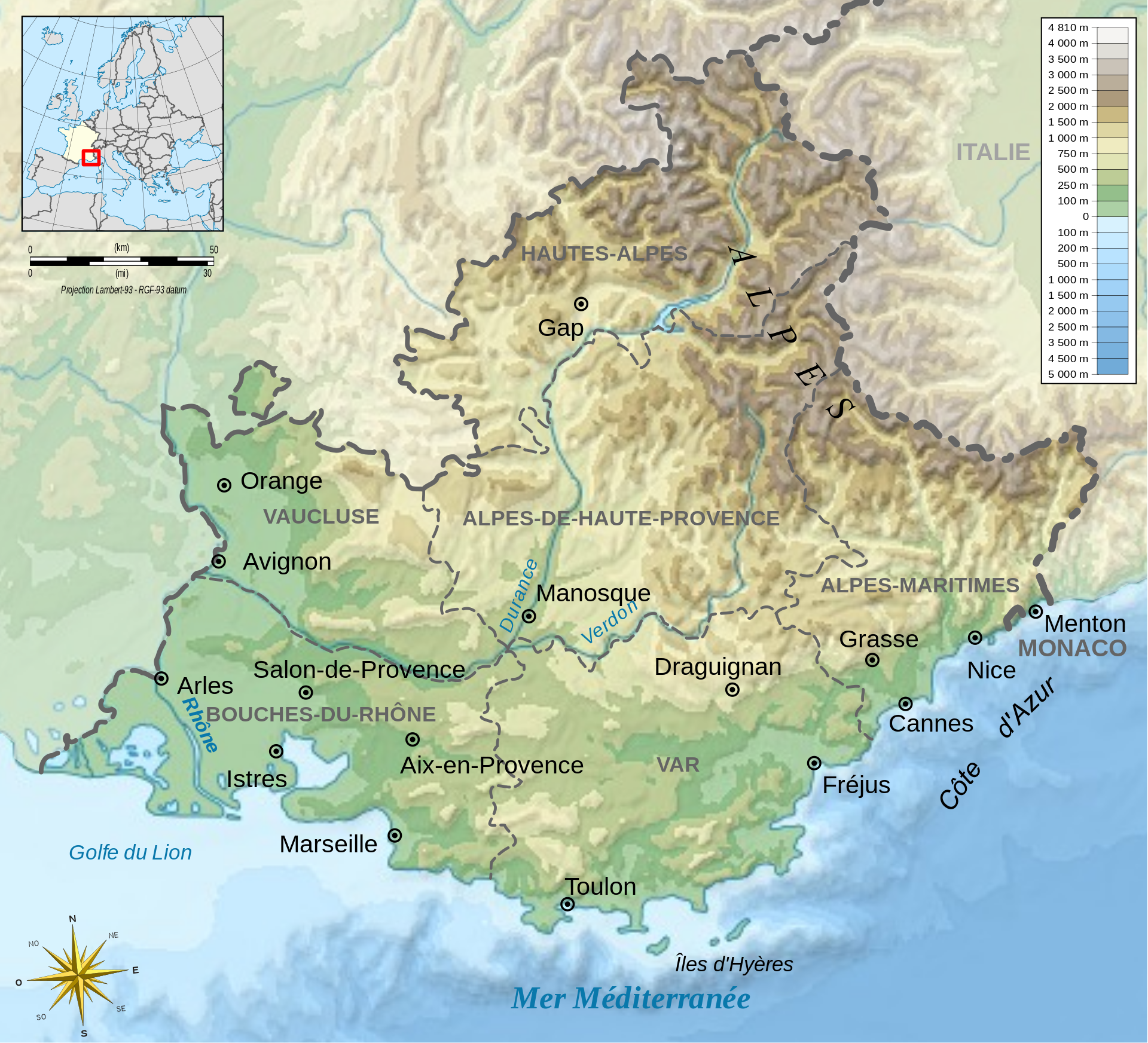 FRANCE Brittany & Normandy; The Riviera Cote d'Azur Côte d'Azur  1909 old map 