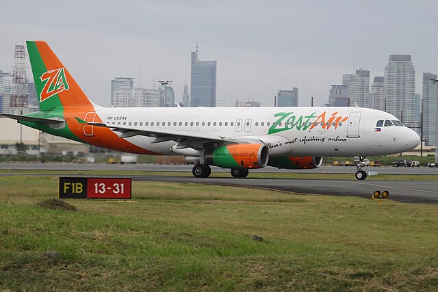 A Zest Air Airbus A320 in 2012