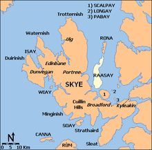 Map of Skye and Raasay