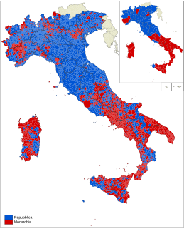 1946 Italian institutional referendum Referendum on abolishing the Italian monarchy.