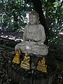 Buddhist and Hindu assemblages outside the Wat Buddhapadipa in Wimbledon.