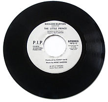 A 7'' 45rpm record Richard Burton narrating 'The Little Prince', short 45 RPM demo excerpt.jpg