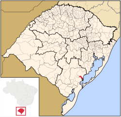 Localização de Turuçu no Rio Grande do Sul