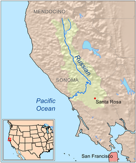 Catchment area of ​​the Russian River