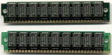 A 30-pin SIMM memory modules with 9 one-bit-wide memory chips. The ninth chip is used to store parity. SIMM.jpg