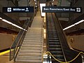 Stairs and escalator
