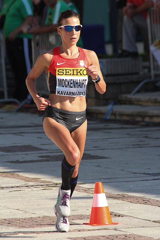Sabrina Mockenhaupt of Germany at the 2012 World Half Marathon Championships in Kavarna, Bulgaria