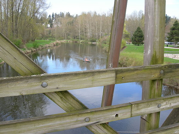 The Sammamish River, near downtown Bothell