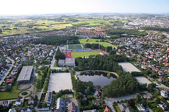 Sandnes sports park from the air