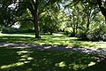 English: South-looking view of the northmost corner of Sankt Jörgens park in Lund, Sweden. Svenska: Sydlig vy av norra delen av Sankt Jörgens park i Lund.