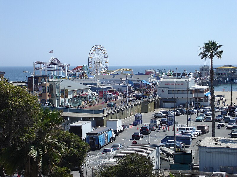 File:Santa Monica Pier Top View.jpg