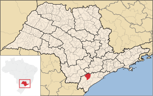 Localização de Sete Barras em São Paulo