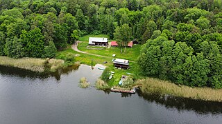 Obóz harcerski nad jeziorem Ruda Woda