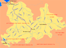Река сухона на карте