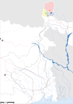 Map of सिक्किम with गान्तोक marked