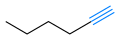 Heks-1-in ima terminalnu ugljik-ugljik trostruku vezu